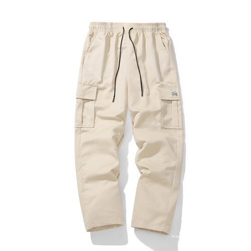 Herren Lässige Cargo-Jogginghose mit elastischem Tunnelzugbund, Mehrfachtaschen & tapered Bein Shop Nory