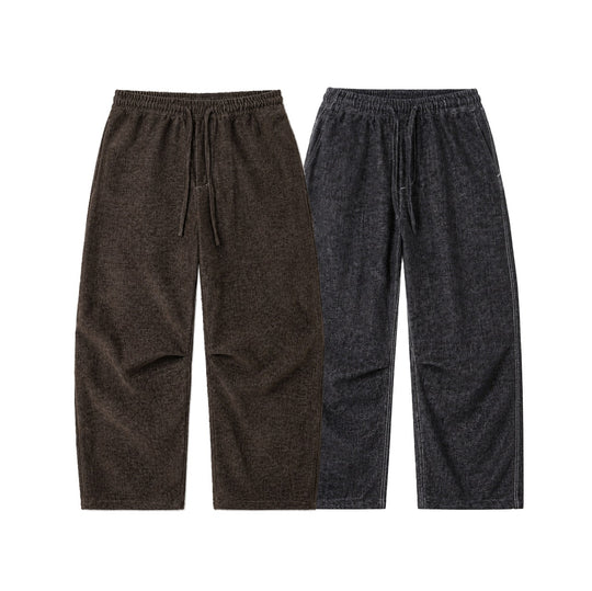 Damen Locker geschnittene Cropped-Hose mit hohem elastischem Bund und Kordelzug aus strukturierter Leinenmischung Shop Nory