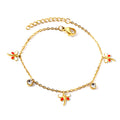 Damen Armband mit filigranen Blumenmotiven und funkelnden Kristallen Shop Nory