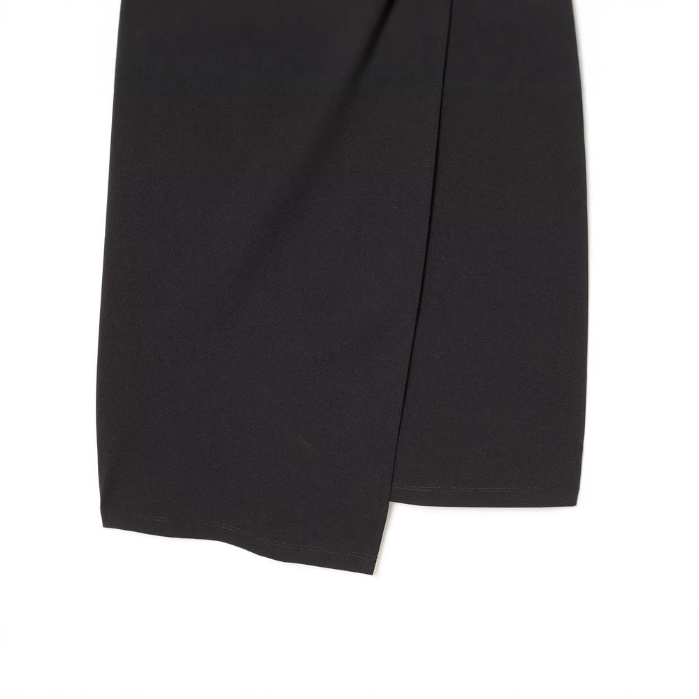 Damen Wickelkleid mit Drapierung, seitlicher Zierknopfleiste und V-Ausschnitt Shop Nory