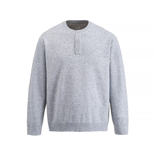 Herren Strukturierter Henley‑Strickpullover mit Dreifach‑Knopfleiste Shop Nory