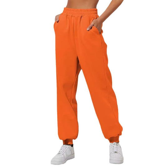 Damen nan weite High‑Waist Jogginghose mit soften Bügelfalten, elastischem Komfortbund und gerippten Knöchelbündchen Shop Nory