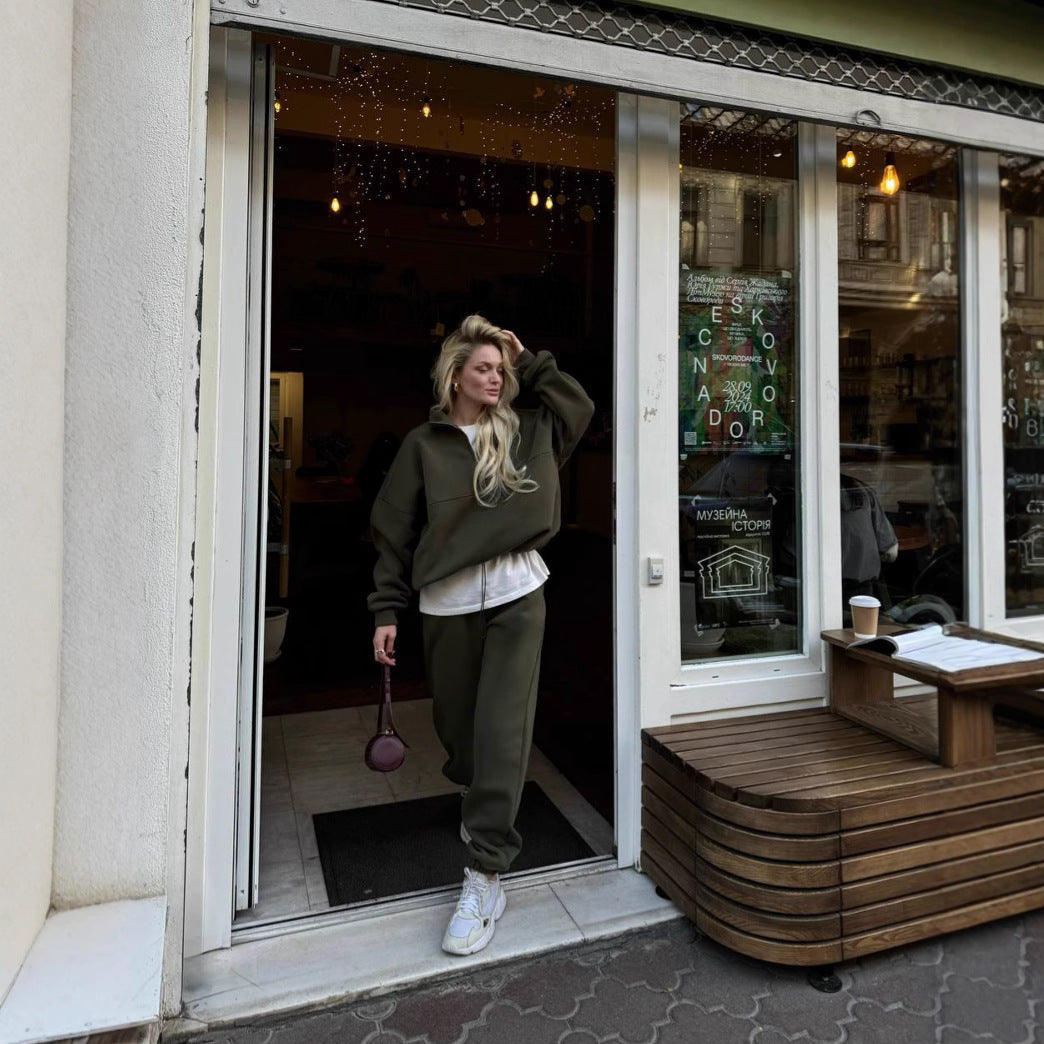 Damen Lässiger Oversized Hoodie und Jogginghose Set Shopnory