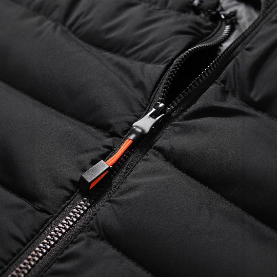 Herren Ärmellose Thermo-Utility‑Weste mit gesteppter Chevron‑Struktur, Kapuze und Zwei‑Wege‑Reißverschluss Shop Nory