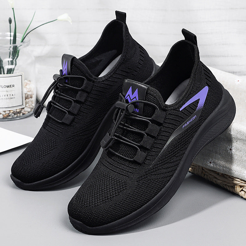 Damen nan leichte Strick-Sneaker mit Schnellverschluss, atmungsaktiver Sockenkonstruktion und stoßdämpfender EVA-Sohle Shop Nory