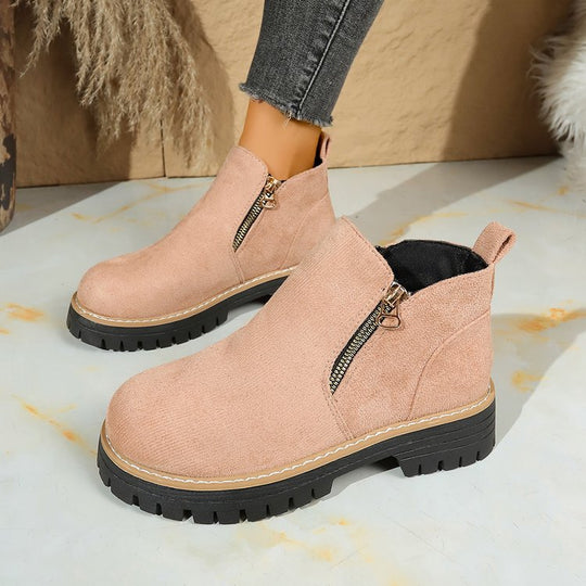 Damen Chelsea-Stiefelette mit profilierter Gummisohle und seitlichem Reißverschluss Shop Nory