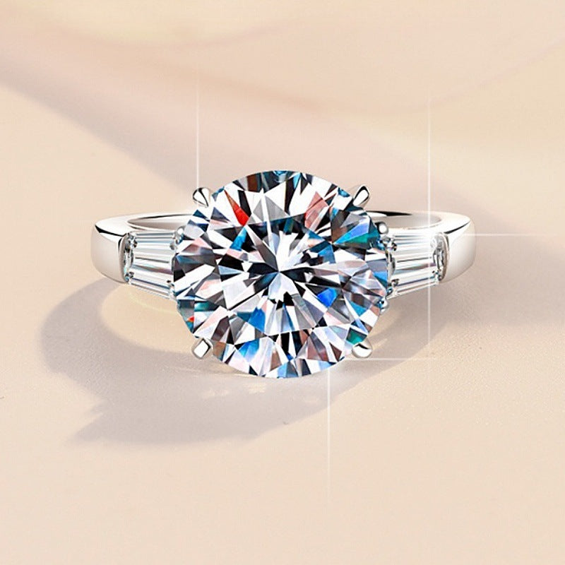 Damenring mit strahlendem blauen Kristall und eleganten Akzenten Shop Nory