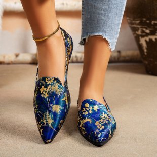 Damen Ballerinas mit eleganter Tweed-Oberfläche