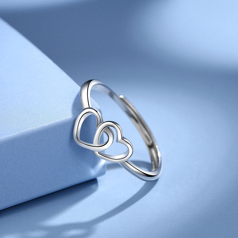 Damenring mit Doppelherzdesign Shop Nory