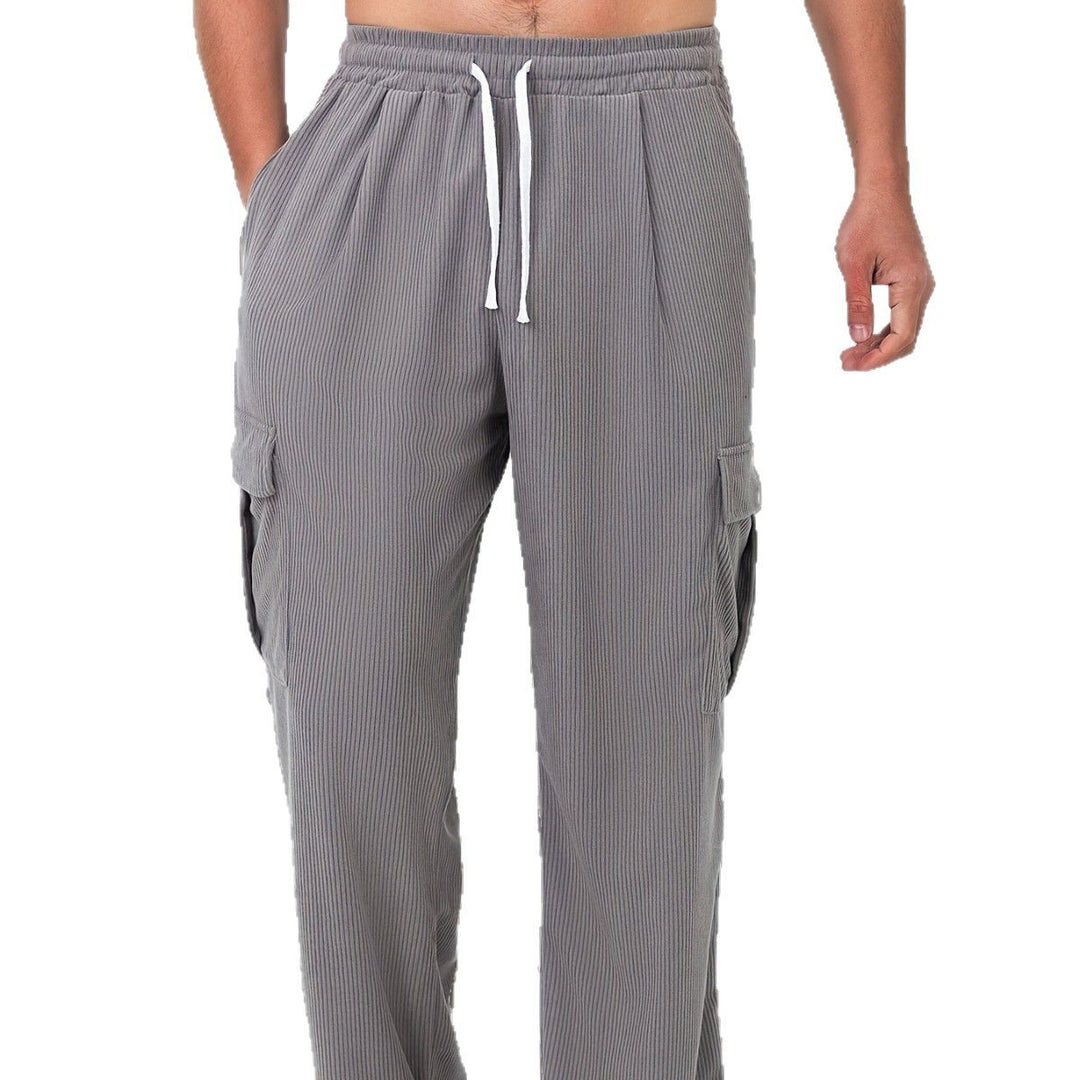 Herren Cord-Optik Cargo-Jogger mit Tunnelzug, elastischem Bund und aufgesetzten Klapptaschen Shop Nory