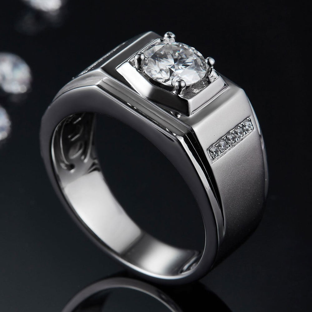 Damen luxuriöser Verlobungsring mit funkelndem Hauptstein und filigranem Design Shop Nory