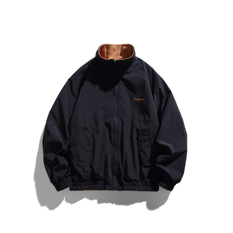 Unisex Leichte Boxy-Windjacke mit hohem Kragen und kontrastiertem Futter Shop Nory