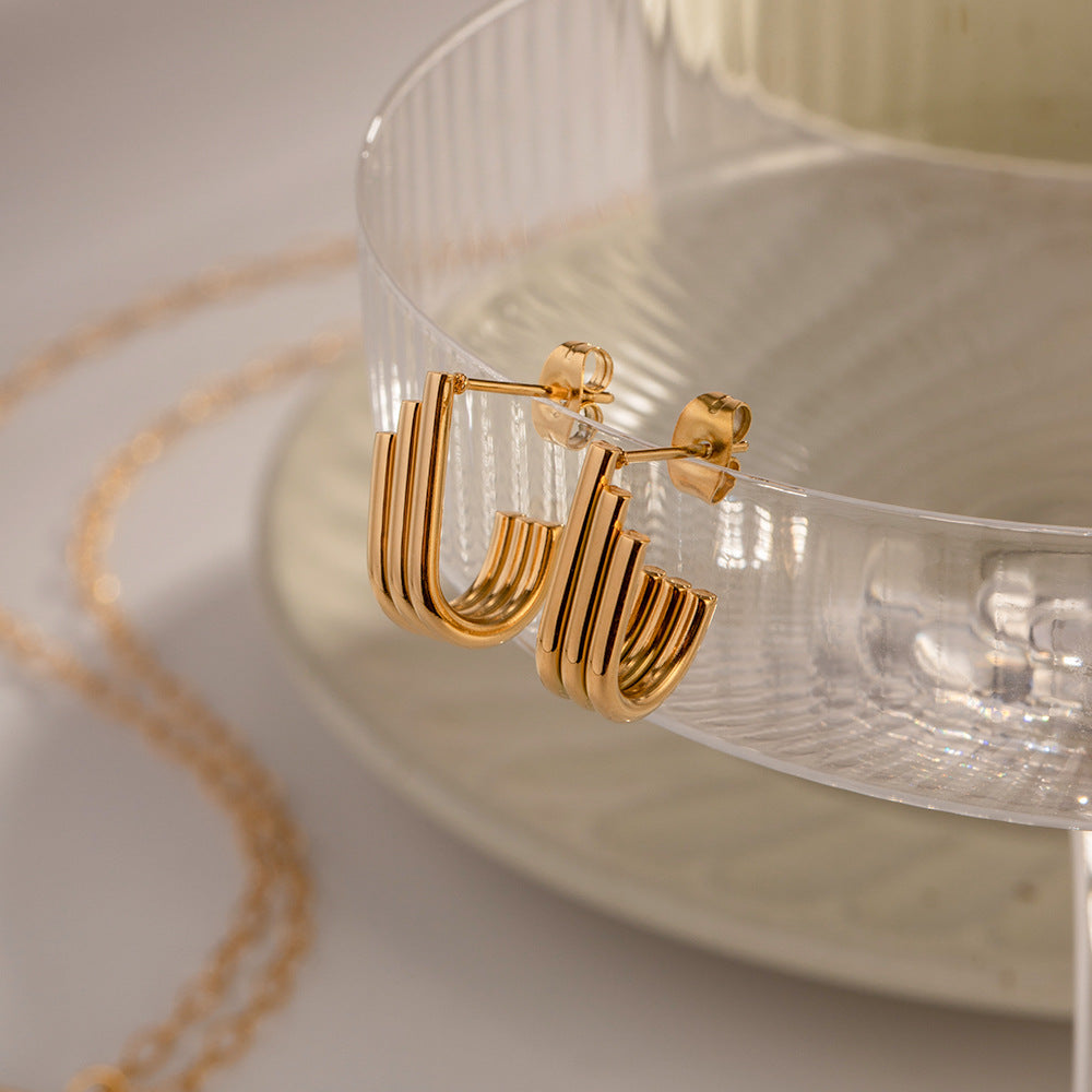 Damen Ohrhänger im eleganten, geschwungenen Design Shop Nory