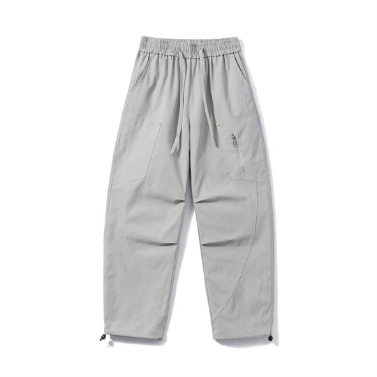 Herren Utility-Cargohose mit elastischem Bund, Reißverschlusstasche und verstellbarem Saum Shop Nory