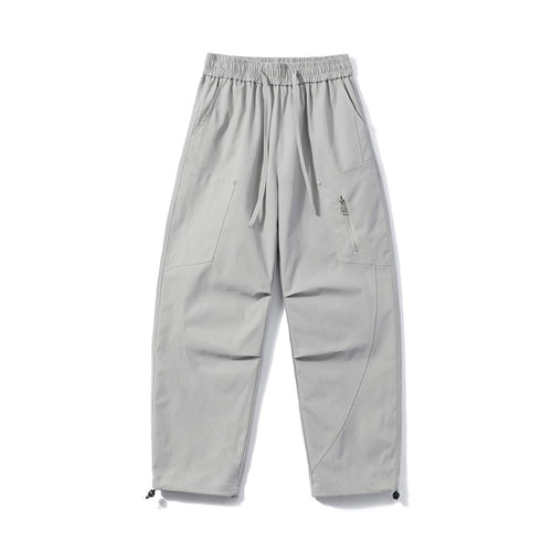 Herren Utility-Cargohose mit elastischem Bund, Reißverschlusstasche und verstellbarem Saum Shop Nory