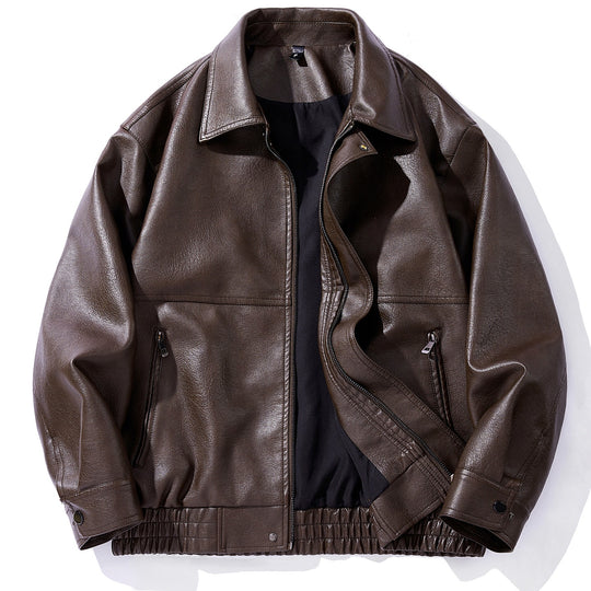 Herren Kunstlederjacke mit elastischem Bund Shop Nory