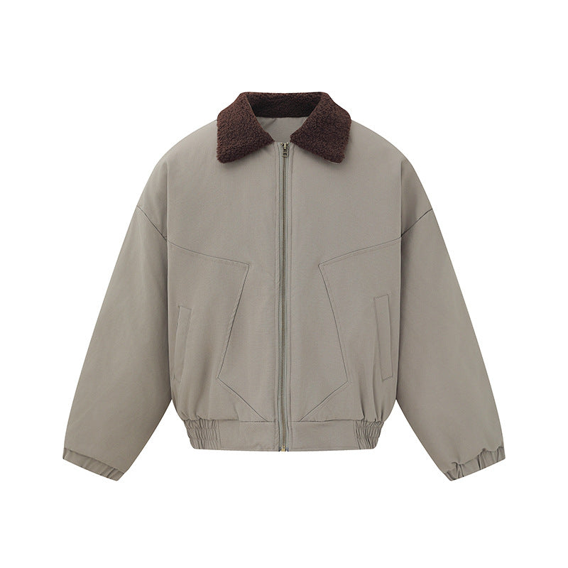 Unisex Kurzblouson-Bomberjacke im Boxy-Cut mit Teddykragen Shop Nory
