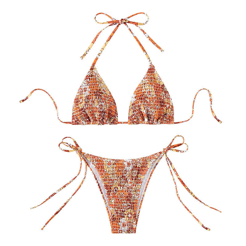Damen Triangel-Bikini mit trendigem Rüschendesign