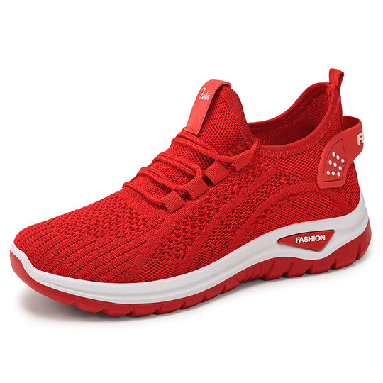 Damen nan sockenähnlicher Strick-Fit Sneaker mit elastischer Schnürung, gelochter Fersenverstärkung und dämpfender Plateau-Sohle Shop Nory