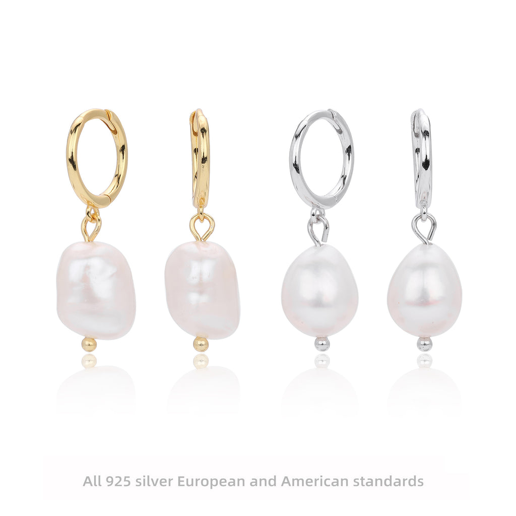 Damen Ohrhänger mit eleganten Perlen aus 925 Sterling Silber Shop Nory