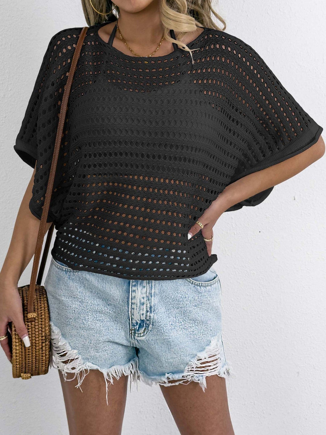 Damen luftiges Netz-T-Shirt