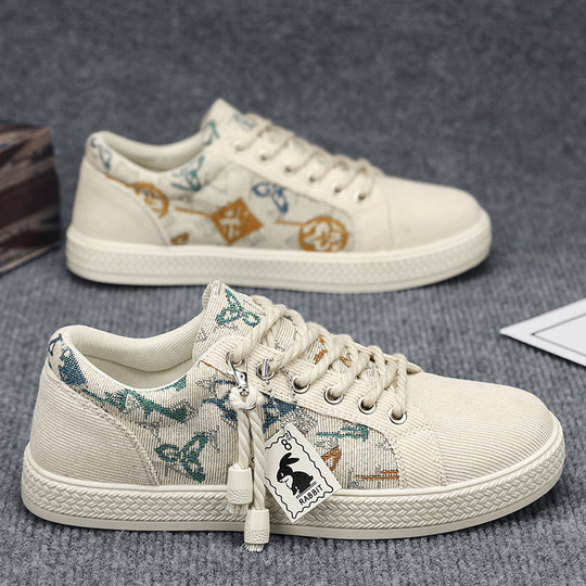 Damen Lässige Canvas-Sneakers mit einzigartigem Druckdesign