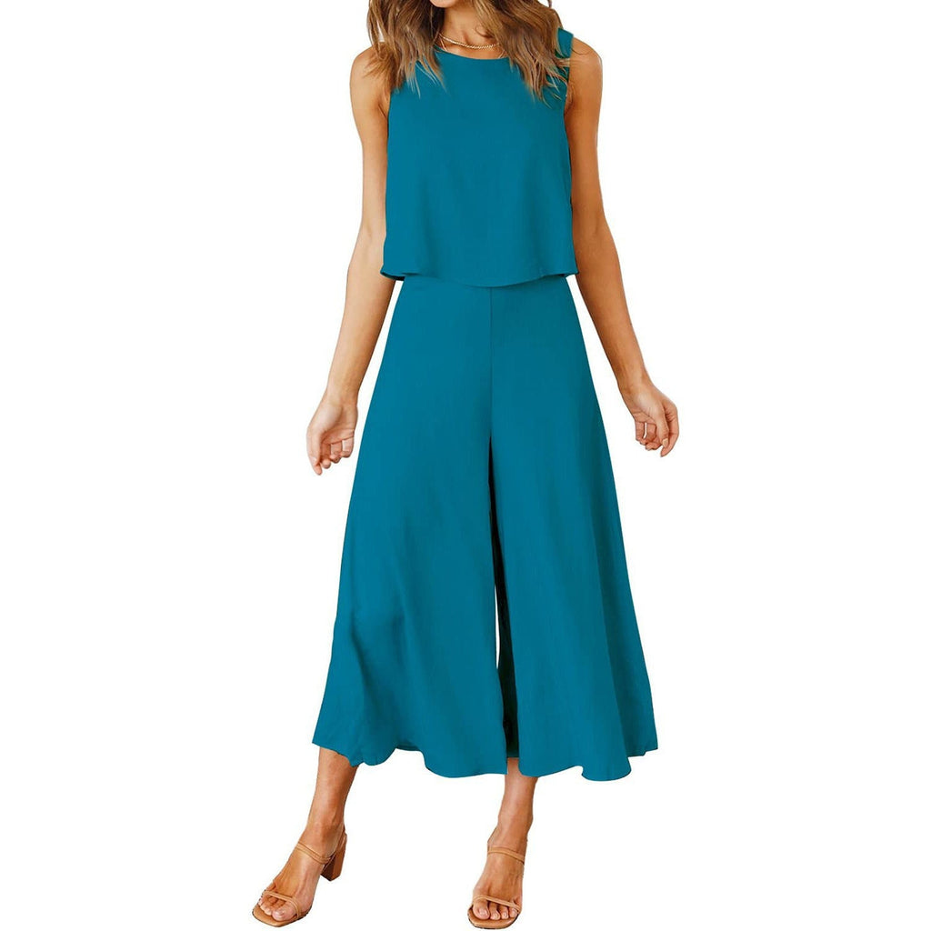 Damen bequemer Jumpsuit mit weitem Bein und schulterfreiem Design Shopnory