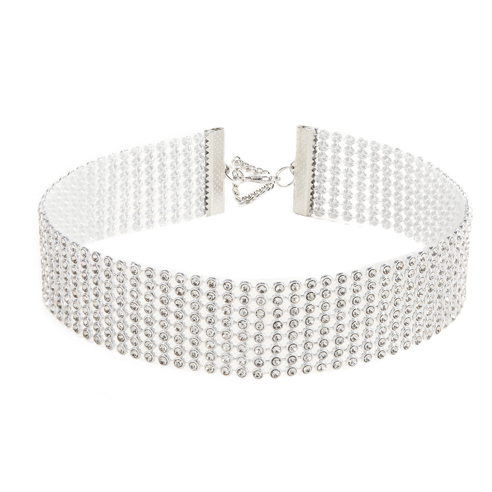 Damen glitzernde Choker-Halskette mit verstellbarem Verschluss Shop Nory
