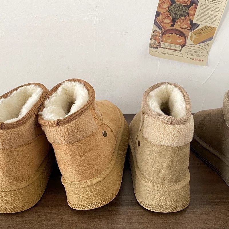 Damen Gefütterte Ankle‑Winterboots im Hausschuh‑Look mit Kunstfellfutter und rutschfester Profilsohle Shop Nory