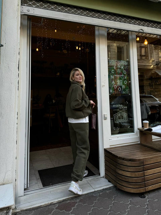 Damen Lässiger Oversized Hoodie und Jogginghose Set Shopnory