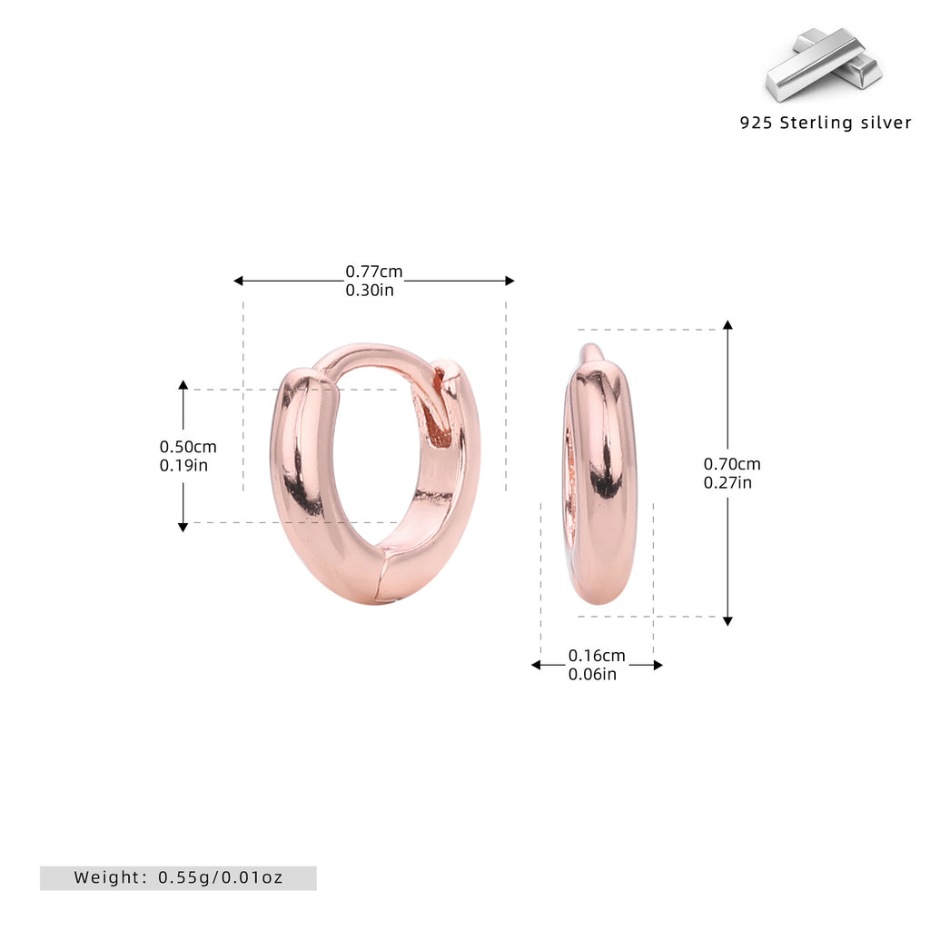 Damen Ohrcreolen mit modernem, minimalistischem Design aus hochwertigem 925 Sterling Silber Shop Nory