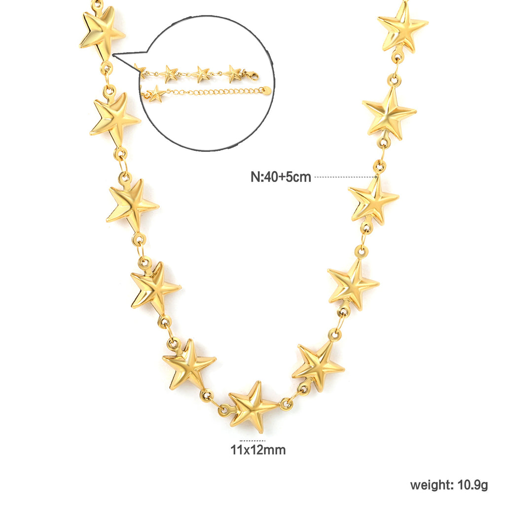 Damen Halskette mit herzförmigen Anhängern und verstellbarem Verschluss Shop Nory
