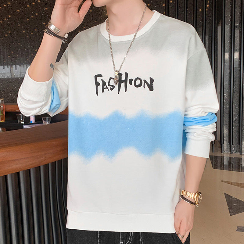 Herren Oversize Sweatshirt mit Batik-Wellenprint und Statement-Logo Shop Nory