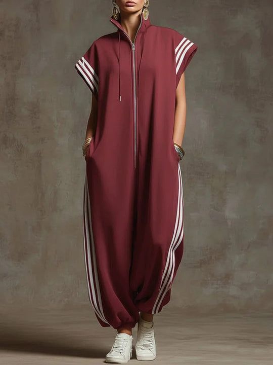 Damen Stylish Jumpsuit mit modernen Kontrasten Shopnory