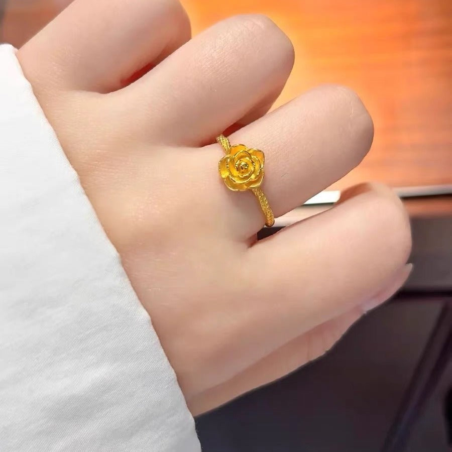 Damen Halskette mit filigranem Rosenanhänger Shop Nory