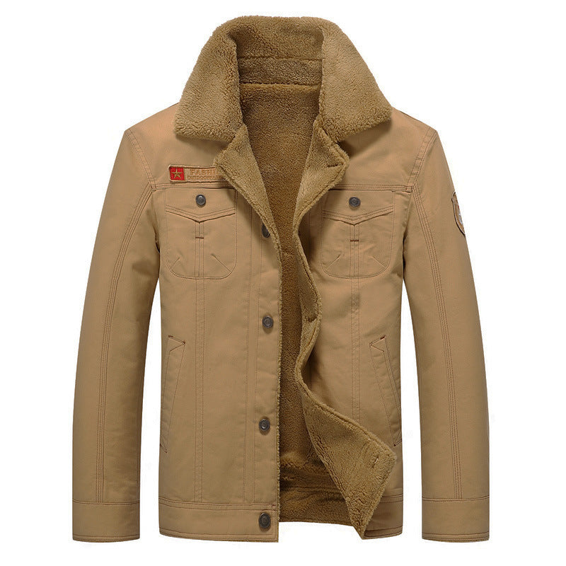 Herren Canvas-Fieldjacke mit wärmender Sherpa-Innenfutter und Utility-Taschen Shop Nory