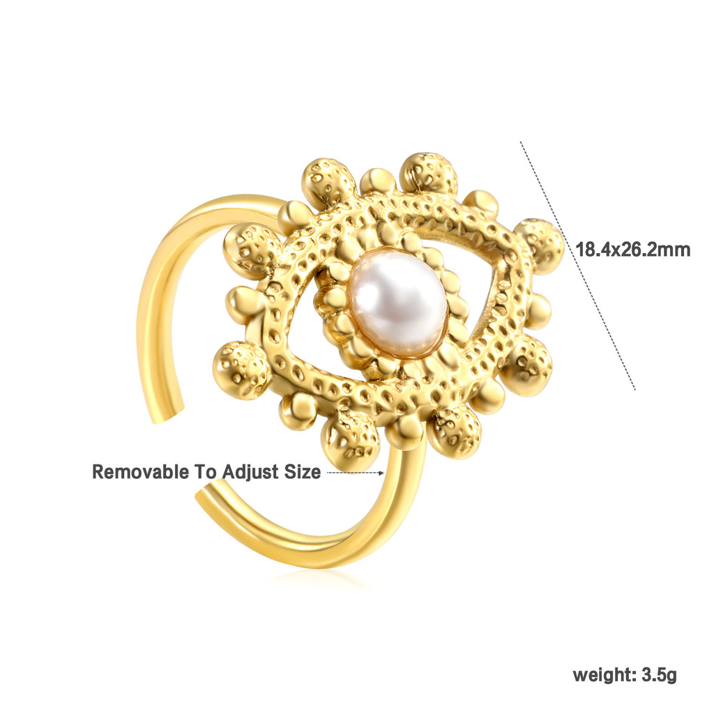 Damen verstellbarer Ring mit kunstvollem Augen-Motiv Shop Nory