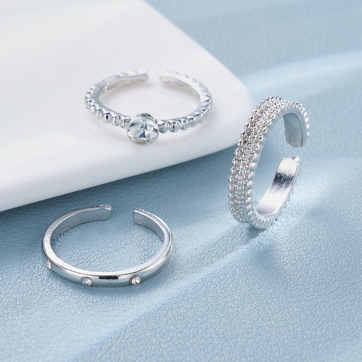 Damen Ring-Set mit funkelnden Zirkonia und elegantem Design Shop Nory