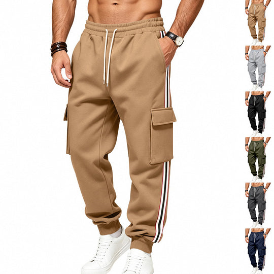 Herren Cargo-Jogginghose mit Cargo-Taschen und seitlichen Kontraststreifen Shop Nory
