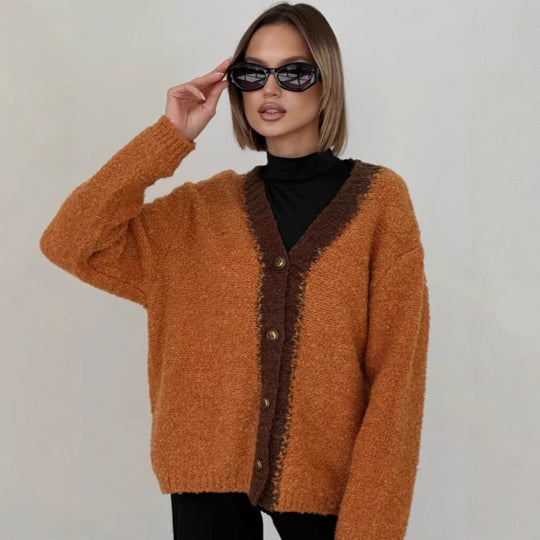 Damen Grob gestrickte Cardigan Shop Nory