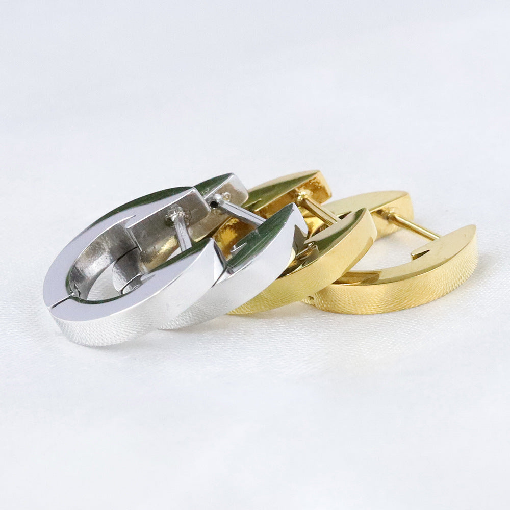 Damen Creolen aus hochwertigem Edelstahl mit geschwungenem Design Shop Nory
