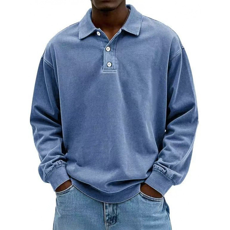 Herren Oversize Langarm Polo aus Baumwollmix Shop Nory