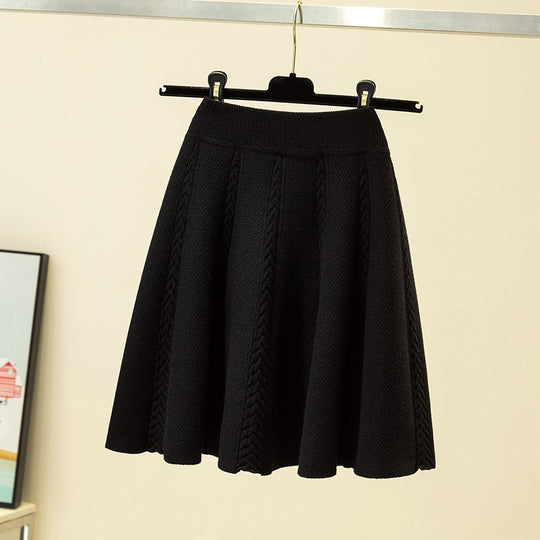 Damen Eleganter, plissierter Maxirock aus hochwertigem Strick Shop Nory
