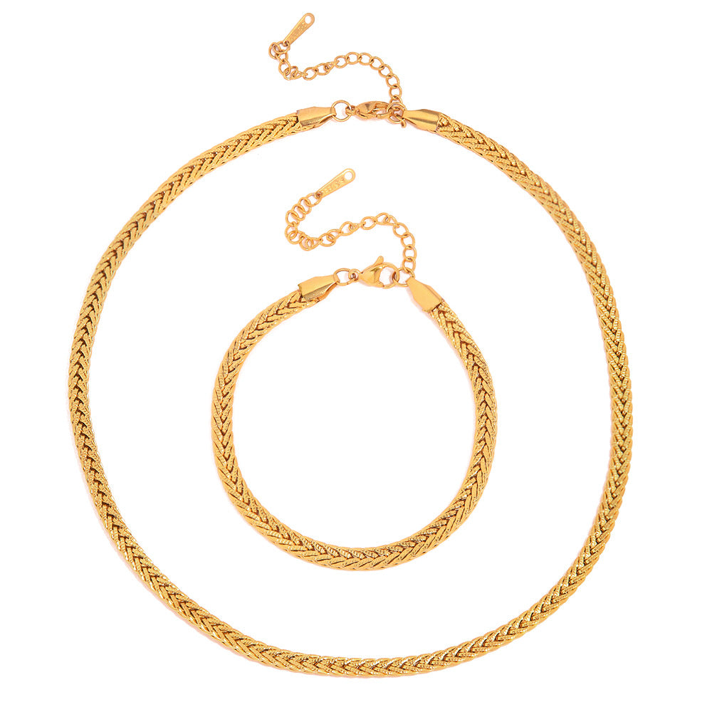 Damen Halskette mit hochwertigem Zopfmuster und verlängerbarem Verschluss Shop Nory