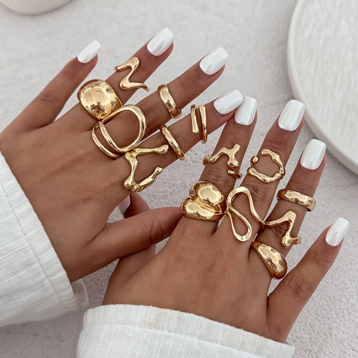 Damen Designer Schmuck Ringe Set Shop Nory
