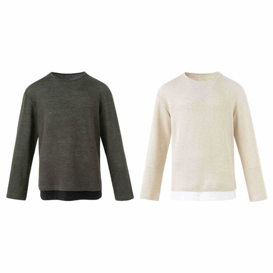 Herren Feinstrick-Pullover mit Rundhalsausschnitt und geradem Schnitt Shop Nory