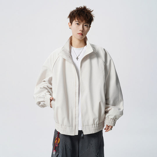 Unisex Oversized Windjacke mit Stehkragen und Raglanärmeln Shop Nory