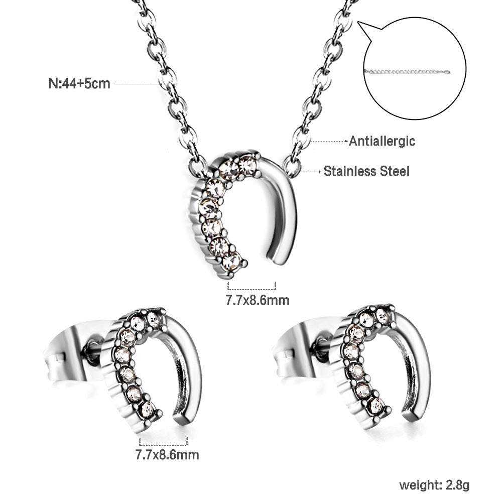 Damen Schmuckset mit bunnyförmigen Ohrsteckern und passende Halskette Shop Nory