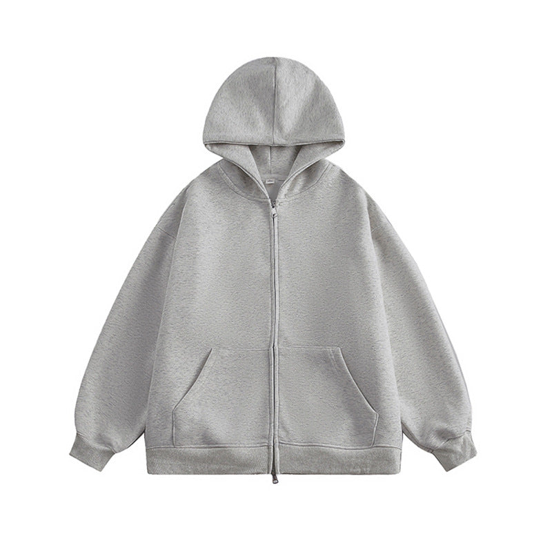 Unisex Oversize-Kapuzenjacke mit durchgehendem Reißverschluss und weichem Fleece-Innenfutter Shop Nory