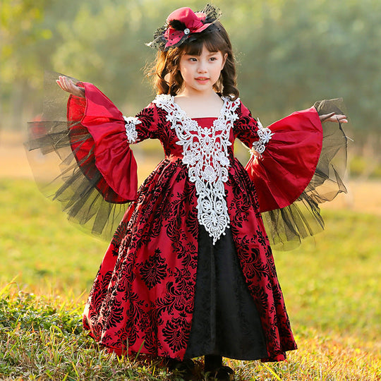 Mädchen märchenhaftes Ballkleid mit Rüschendetails Shop Nory